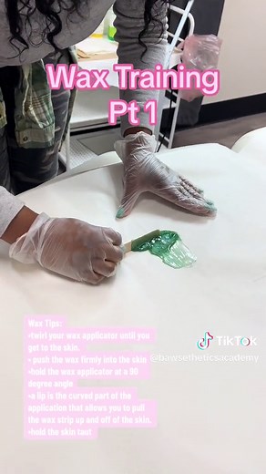 Wax Training with my esthetician students 💖💕 #fyp #waxtraining #waxingvideos #waxtok #estheticianlife #estheticiantiktok
