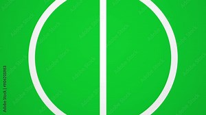 Animated football soccer graphic: Sweden and Italy flags on green field with center circle. "VS" indicates upcoming match. Dynamic sports visualization for international football tournament.