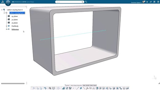 What's new for the Lattice Designer role? 1. Fine-tune the performance and manufacturability of structure made of Lattice bars by enabling varying parameters to be applied on bars and of the lattice network structure. 2. Enable combined frequency and thickness variability for Triply Periodic Minimal Surface (TPMS) lattice. 3. Generate a random distribution of lattice bars using a Voronoi diagram strategy 4. Control the boundaries of the shape of Triply Period Minimal Surface lattice when infille