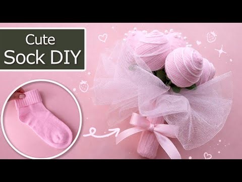 Cute Sock DIY | Gift Idea from a Sock 🎀🍓