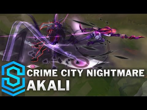 Crime City Nightmare Akali Skin Spotlight - Pre-Release - League of Legends