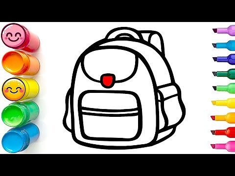 How to Draw a Cute School Backpack | Easy Step by Step Tutorial