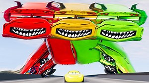 44K views · 416 reactions | Crazy Escape From The Giant Miss School Bus Monster Eater VS Lightning McQueen Beamng Drive | Beamng Game | Facebook