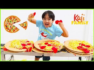 Ryan open a Pizza Restaurant for the family! - Videos For Kids