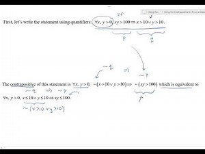 Using the Contrapositive to Prove a Statement
