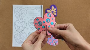 3D Paper Hearts Garland Craft – Easy Valentine’s Day Activity for Kids (printable Template) - Etsy
