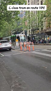 Melbourne C class tram on a route 109 service to Port Melbourne crosses Swanston Street on Collins Street! Follow Kayden's Transport for more tram and public transport content 﫡 #kaydenstransport #cclasstram #tramvideography #melbournetrams | Kayden's Transport | Facebook