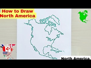 How to Draw North America Map //How to Draw North America Easily Step by Step #northamerica