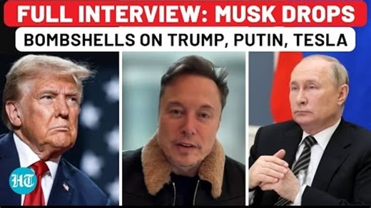 Full interview: Elon Musk on Tesla crash, DOGE, AI & relations with Trump, Putin