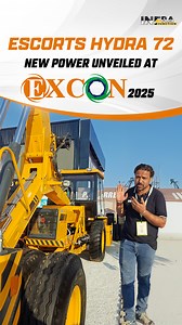 Excited to reveal the all-new Escorts Hydra 72 at EXCON 2025 🔥 In this video, we cover the newly launched Hydra 72 – a stronger, safer and more efficient material-handling machine built for today’s demanding job sites. In this video, we have explained: • Lifting capacity & stability improvements • Engine & hydraulic upgrades • Safety enhancements and operator comfort • Key technical highlights • What makes the new Hydra 72 stand out in the segment Infra Junction’s team is on-ground in Bengaluru
