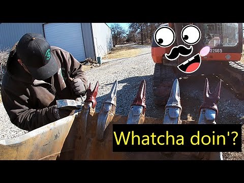 Changing Excavator Bucket Teeth #95