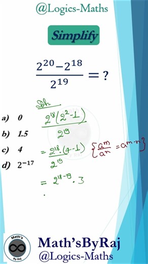 A Very Nice Exponential Math Problem Simplification #shortsfeed #shorts #exponential #maths
