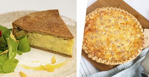 Tarta de cebollas caramelizas y queso, la receta súper nutritiva de Osvaldo Gross que te resuelve una comida