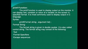 Computer 2nd Year Lecture#63 printf function (08 09 2020)