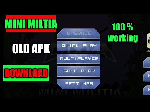 how to download mini militia old version