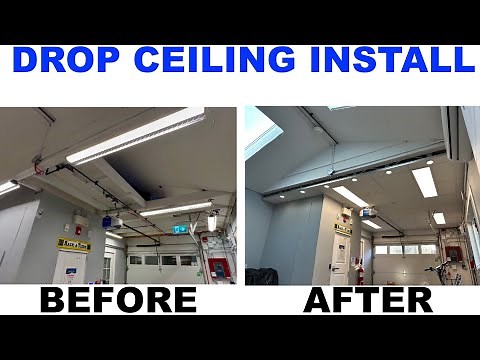 Drop ceiling installation T-bar and tile ceiling install in my garage