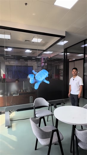 Holographic invisible TV is here, redefining transparent display.#transparenttv #showroom #flexiblescreen #glassscreen #flexiblescreen #stage #wallmounted