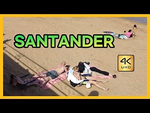 [4k] Santander tourist attraction Magdalena Palace and beach walk