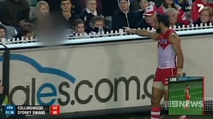 Moment Adam Goodes was racially abused by a spectator in 2014