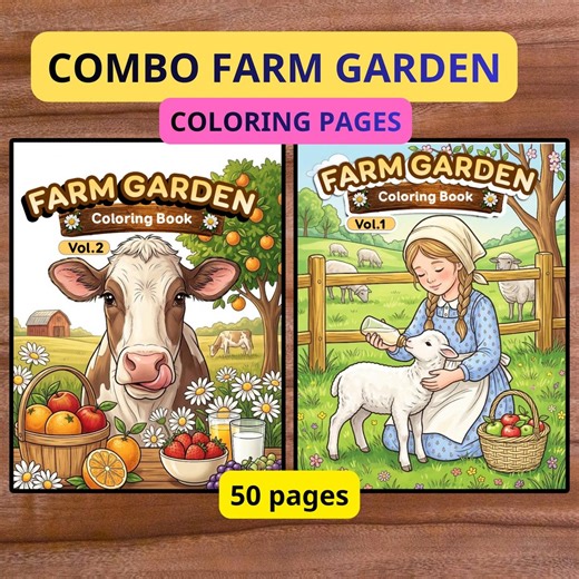 50 Farm Garden Coloring Pages, Stress Relief Nature Scenes, Country Life (digital Download PDF) - Etsy