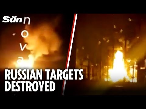 Russian railway station EXPLODES in flames as Ukraine strikes Volgograd region