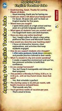 How to Speak in an English Teacher Interview – Practice Now!