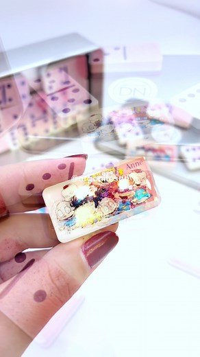 Qual nome desse desenho??? 😱♥️ #domino #resin #resinart