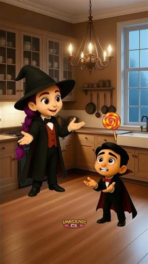 No candy? No problem. Rumi saves him! 😂 #cartoon #funny #dracula #animation