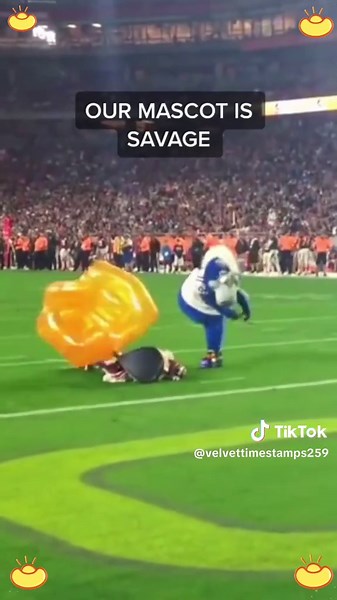 Crazy Blue Mascot Entertains at Minor League Baseball