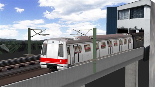 (回放白头行驶...)(openBVE) MTR 观塘线 M Train(A161-A162) 黄埔→调景岭→调景岭掉头路轨