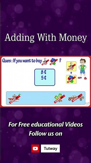 Basic Addition | Addition with Money | Money Sums | Adding Money | Learn Basic Math #shorts