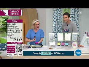 Lisa Horton Elegant Rose Embossing Folder and Paper Craf...