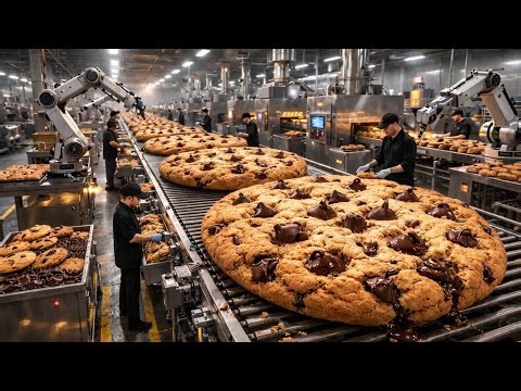 How Millions of Chocolate Chip Cookies Are Made Every Day | Automated Cookie Factory#FoodFactory