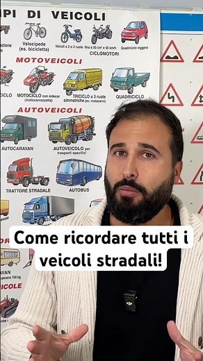 Come ricordarsi facilmente tutti i veicoli stradali | ESAME TEORICO PATENTE B #patente #esamepatente