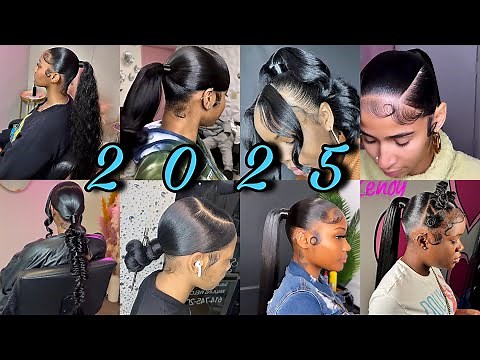 New & Latest Best Sleek Ponytail Hairstyles For Black Women With Curly & 4c Hair 2025 | Cute