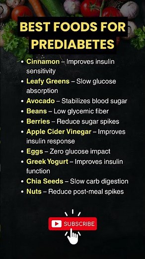 10 Best FOODS for Prediabetes