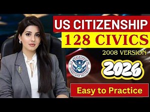 2026 New, 128 Civics Questions and Answers for US Citizenship Interview | N-400 Naturalization #n400
