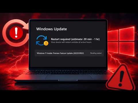 Windows 11 Update Won't Finish Installing? Restart Required Loop Fix (Working) (26220.9022)