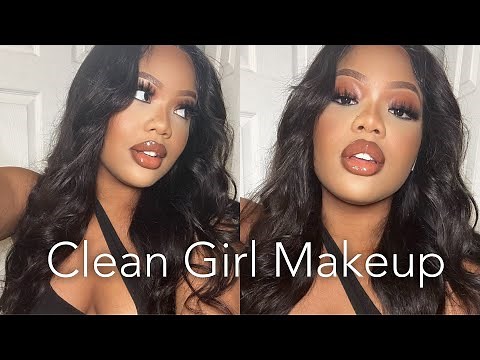 ✨Clean Girl✨Makeup Tutorial For Black Women | All Drugstore Products Ft. Julia Hair