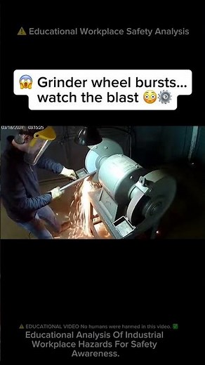⚠️ INSANE Grinder Wheel EXPLODES 😳⚙️ #workfails