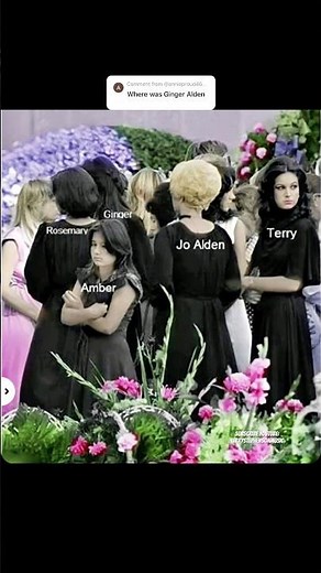 Ginger Alden and her family at Elvis Presley’s funeral. August 1977