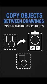 Copy Objects Between Drawings in AutoCAD | Paste to Original Coordinates Trick