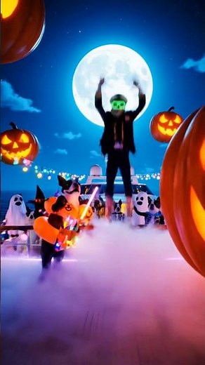 Moonlit Yacht Mayhem: Pumpkin Launch! #Halloween #YachtParty #BostonTerriers