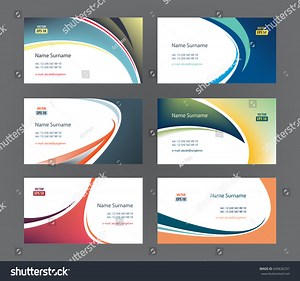 Set 6 Professional Designer Horizontal Business Stock Vector (Royalty Free) 649636291 | Shutterstock