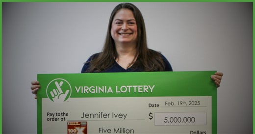 Virginia woman wins $5 million on Virginia Lottery scratcher: 'Feels amazing!'