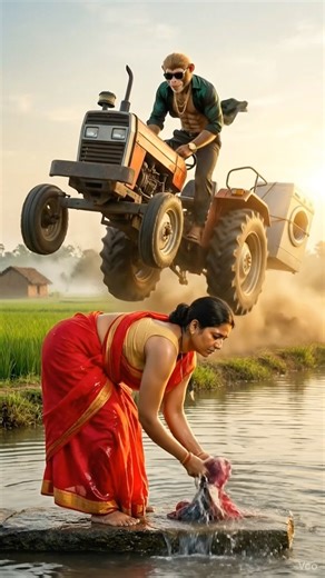 Monkey Brought A Washing Machine For His Mom #washingmachine #aishorts #mom