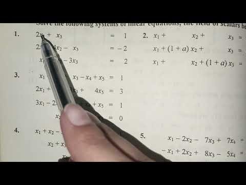 System of Linear Equations: Introduction