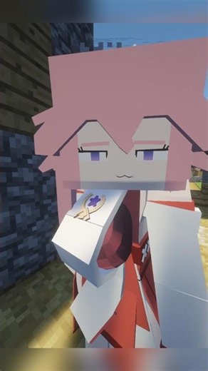 I met MIKO in Minecraft! #minecraft #cuteminecraftmods #jennymodminecraft #shorts