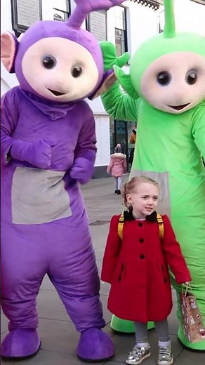 Posed Photos With Teletubbies Mascots