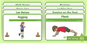 PE Fitness Station Activity Cards